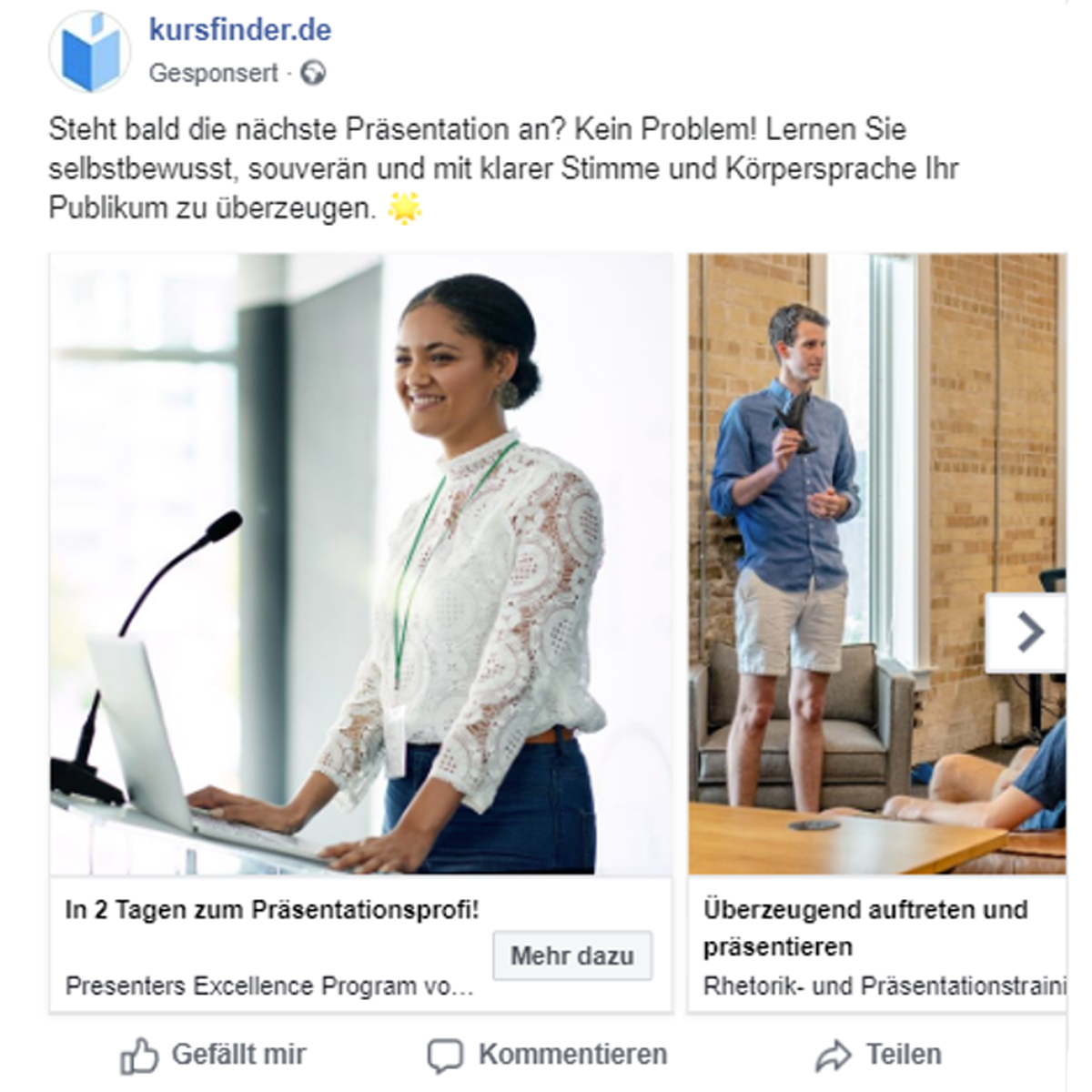 Retargeting mit kursfinder Beispiel